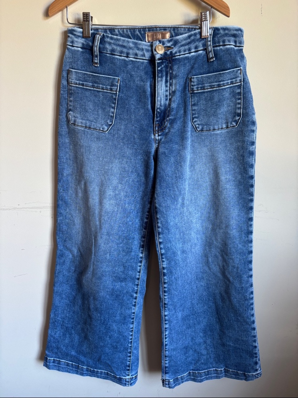 Kut from the Kloth Medium Blue Meg Wide-Leg Jeans